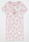 Nachthemd kurzarm Rollsaum Blumen weiß - Girls World