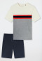 Pigiama corto a righe rosso chiaro - Casual Nightwear