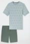 Short pyjamas palm trees khaki - 95/5