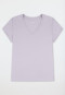 T-shirts à manches courtes encolure en V profonde violette - Mix+Relax