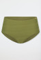 Culotte bikini rayures jersey olive - Aqua