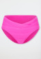 Bikinislip Retro Jersey Streifen fuchsia - Aqua