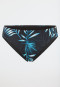 Bikini briefs jersey recycled palm trees multicolor - Aqua