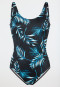 Badeanzug Jersey recycelt Palmen multicolor - Aqua