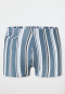 Costume da bagno con tasca con zip in tessuto a maglia riciclato a strisce blu atlantico - Aqua
