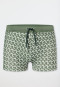 Slip de bain recyclé en tricot kaki imprimé - Aqua