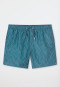Swim trunks woven fabric lime patterned - Aqua