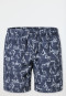 Pantaloncini da bagno in tessuto riciclato blu notte con barche a vela - Aqua