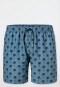 Swim shorts woven fabric recycled palm trees atlantic blue - Aqua
