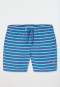 Pantaloncini da bagno in tessuto riciclato SPF40+ a strisce - Ciano