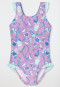 Maillot de bain tricot recyclé SFP 40+ animaux marins volants baie - Aqua
