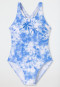 Maillot de bain tricot recyclé SFP 40+ sport scolaire batik aquarium - Aqua