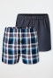 Boxers en matière tissée, lot de 2 carreaux multicolores - Boxershorts Multipacks