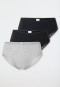 Brasiliana confezione da 3 pezzi in pizzo nero/grigio-mattone - Modern Multipacks