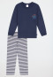 Pyjama long rayures bleu foncé - Kids Nightwear