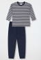Pyjama long poignet rayures bleu foncé - Kids Nightwear