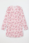 Camicia da notte manica lunga cuori rosa tenue - Teens Nightwear