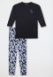 Pyjamas long pyjamas leggings cat navy - Teens Nightwear