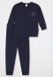 Pyjama long interlock poignet bleu foncé - Kids Nightwear
