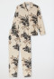 Pyjama lang Flanell Blumen macchiato - Comfort Interlock