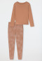 Pyjama long interlock poignet ginkgo rouille - Modern Nightwear