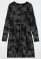 Nachthemd langarm Interlock Ginkgo schwarz - Modern Nightwear
