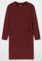 Sleep shirt long-sleeve interlock warming burgundy - Selected Premium Warming