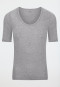 Shirt short sleeve v-neckline gray mottled - Premium Warming