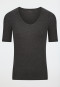 T-shirt à manches courtes encolure en V gris foncé chiné - Premium Warming