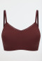 Brassière sans couture coussinets amovibles dentelle bordeaux - Invisible Soft Lace