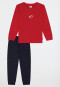 Pyjamas long cuffs heart red - Family