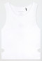 Strap top double rib cutouts white - SCHIESSER 150 Years