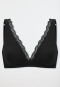 Soft underwired bra molded without underwire lace black - Unique Cotton
