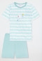 Pigiama corto onde delfino turchese - Kids Nightwear