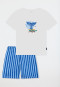 Schlafanzug kurz Wal Streifen off-white - Kids Nightwear