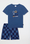 Pigiama corto a quadretti blu atlantico - Kids Nightwear