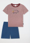 Pigiama corto A righe rosso - Kids Nightwear