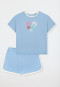 Pyjama court en sweat-shirt coeur happy pacific blue - Teens Nightwear