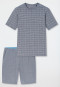 Short pyjamas jacquard admiral chequered - Selected Premium