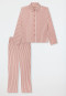 Pyjama lang Webware Streifen terracotta - Selected Premium