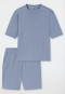 Schlafanzug kurz oversized blaugrau - Modern Nightwear