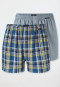 Boxershorts 2er-Pack Webware gemustert - Boxershorts Multipack