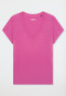 Shirt short sleeve v-neck fuchsia - Mix+Relax