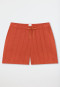 Hose kurz Webware Seersucker terracotta - Mix+Relax