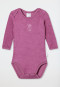 Babybody langarm unisex Frottee Modal Eule malve - Natural Love