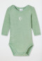 Babybody langarm unisex Frottee Modal Mond hellgrün - Natural Love