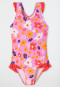 Badeanzug Wirkware Blumen Schmetterlinge Rüschen rosa - Aqua Kids Girls