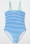 Maillot de bain tricot recyclé SFP 40+ rayures aquarium - Aqua