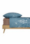 Bedding 2-piece floral light blue - Renforcé