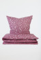 Bed linen 2-piece stars anthracite dusky pink - soft flannel